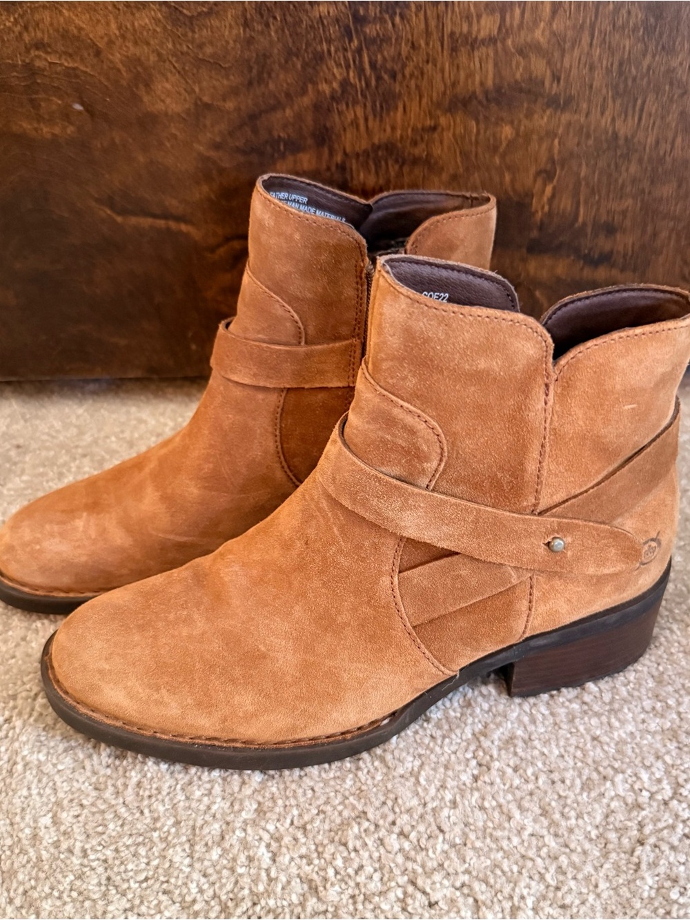 Born Suede Tan Ankle Boots for Women - Versatile Everyday Style